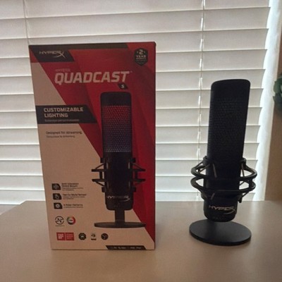HyperX QuadCast S USB Condenser Microphone Customizable Lighting Tap-to-Mute