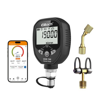 #ad Wireless Digital Vacuum Gauge Micron HVAC Pressure Tester VGW 760Pro Elitech $299.99