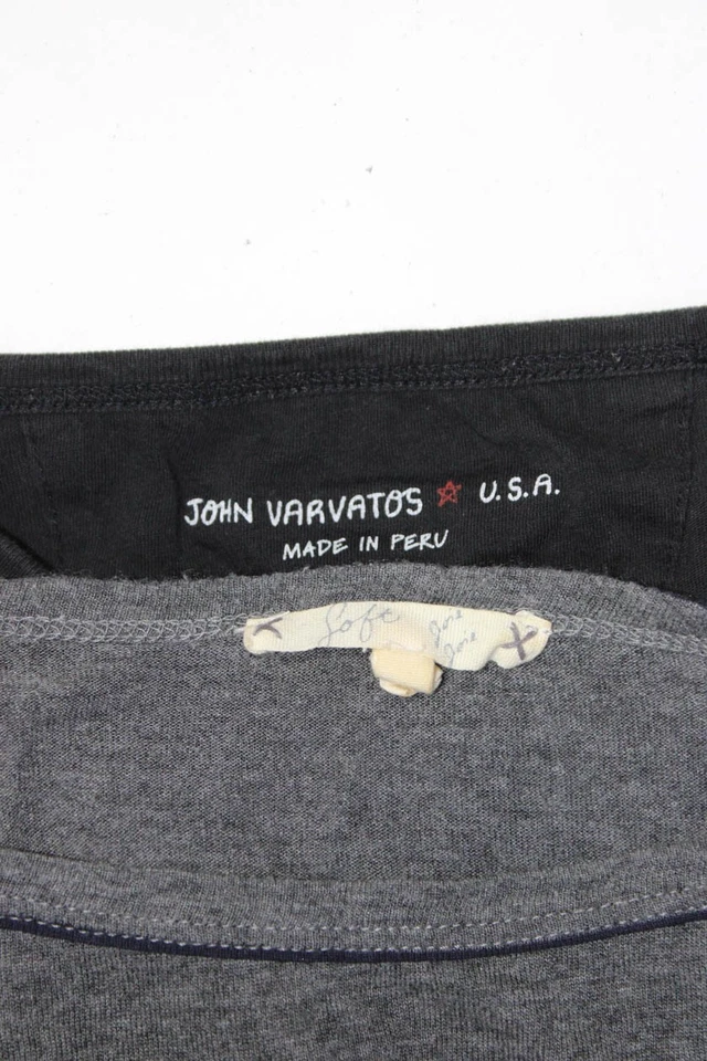 Joie John Varvatos Womens Long Sleeve Basic T-Shirts Tops Gray Size M XL Lot 2 - Image 3 of 4