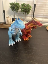 Zuru Robo Alive Roaring Fire Eating & Ice Dragon Bundle . No wings 