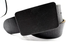 Express Leather Belt Men’s 32 Black Rectangle Buckle Hipster