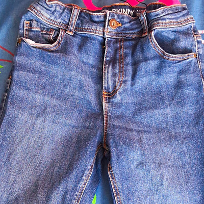 HYPE Jungen Skinny Jeans Denim Blau Gr. 146 mittlere Waschung Reißverschluss