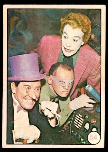 1966 OPC Batman Bat Laffs #54 The Penguin, the Riddler and the Joker — Raw