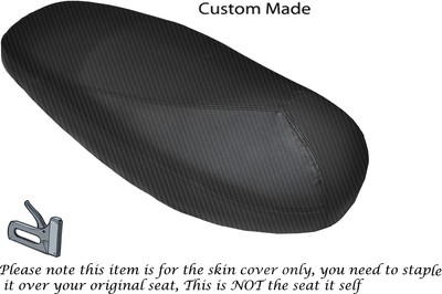 CARBON FIBRE VINYL CUSTOM FITS KYMCO AGILITY 125 OLD SHAPE DUAL SEAT COVER