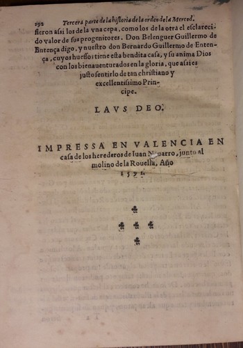 GUIMERAN (Felipe), Breve historia de la Orden de Nuestra Senora (Valencia, 1591) - Imagen 6 de 13