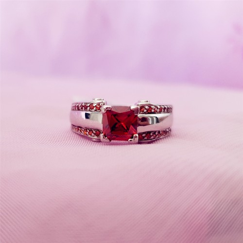 Genuine 100% Real Sterling Silver Rings. SIZE 7 Garnet, orange, LAST ONE. R65 - Picture 2 of 6