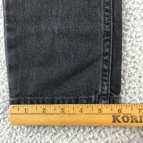 Abercrombie Straight Leg Jeans Youth 12 Black Denim Distressed Mid Rise Zip Fly - Picture 9 of 16
