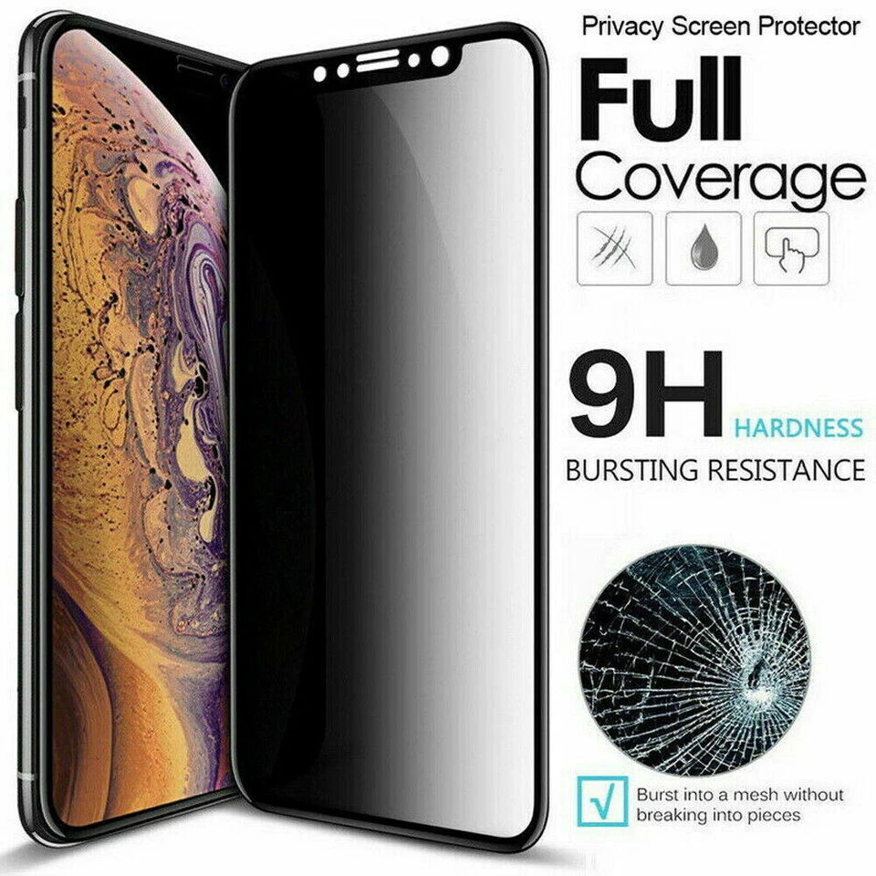 Privacy Tempered Glass Screen Protector for iPhone 11/12/13/14/15/16 Pro X/XS - Image 2 of 4