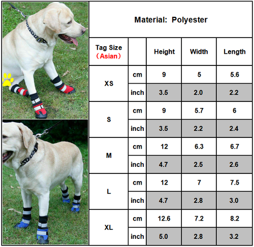 4Pcs Anti-Slip Pet Dog Boots Waterproof Shoes Protective Rains Booties Socks▫ - Picture 3 of 21