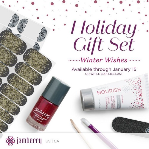 Jamberry WINTERWÜNSCHE or All IS BRIGHT Urlaubsgeschenkset exklusives Wraps Lack - Bild 2 von 13
