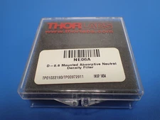 THORLABS NE06A Ø25mm ABSORPTIVE ND FILTER SM1-THREADED MOUNT OPTICAL DENSITY 0.6
