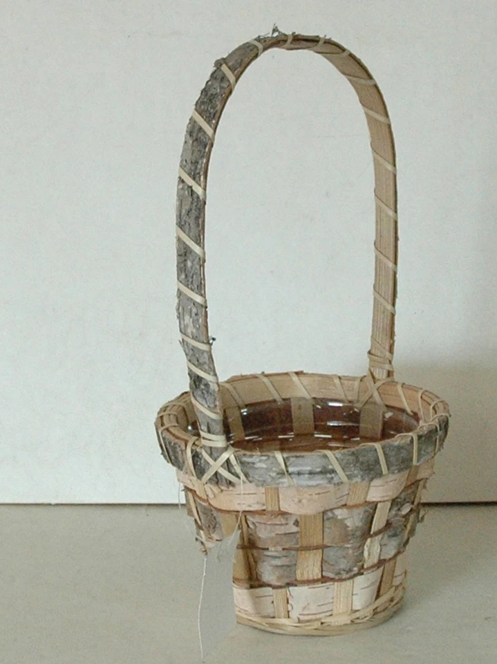 12 Birch Bark Baskets - w/Nice Liner -11" High 5" Round Opening - Free Shipping! - Image 2 of 4