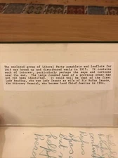 LIBERAL PUBLICATION DEPARTMENT Pamphlets and Leaflets 1914 Inscribed Lady Isaacs