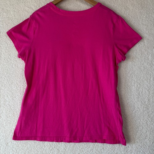 Disney Parks T- Shirt Womens XL V-Neck Embroidered Walt Disney World Pink Mickey - Picture 4 of 6