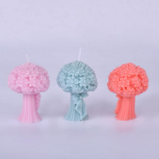 1Pack Flower Bouquet Candle Silicone Molds Epoxy Resin Wax Mold Silicone Shapes