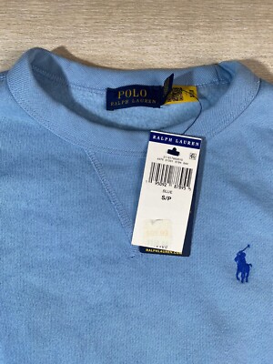 NWT Polo Ralph Lauren Womens Pullover Blue XS Fleece Long Sleeve