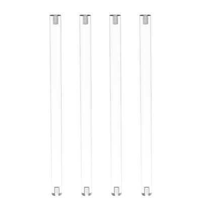 18mm (nominal 3/4'') Diameter X 30'' Long M4 Threaded Acrylic Rod Plexiglass Stick