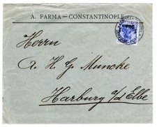 Turkey 1906 Company Print Envelope A. Parma Constantinople (CA7219)