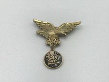 Fraternal Order Eagles Brooch Pin Charm Badge Vintage Eagle FOE Ladies Aux LA