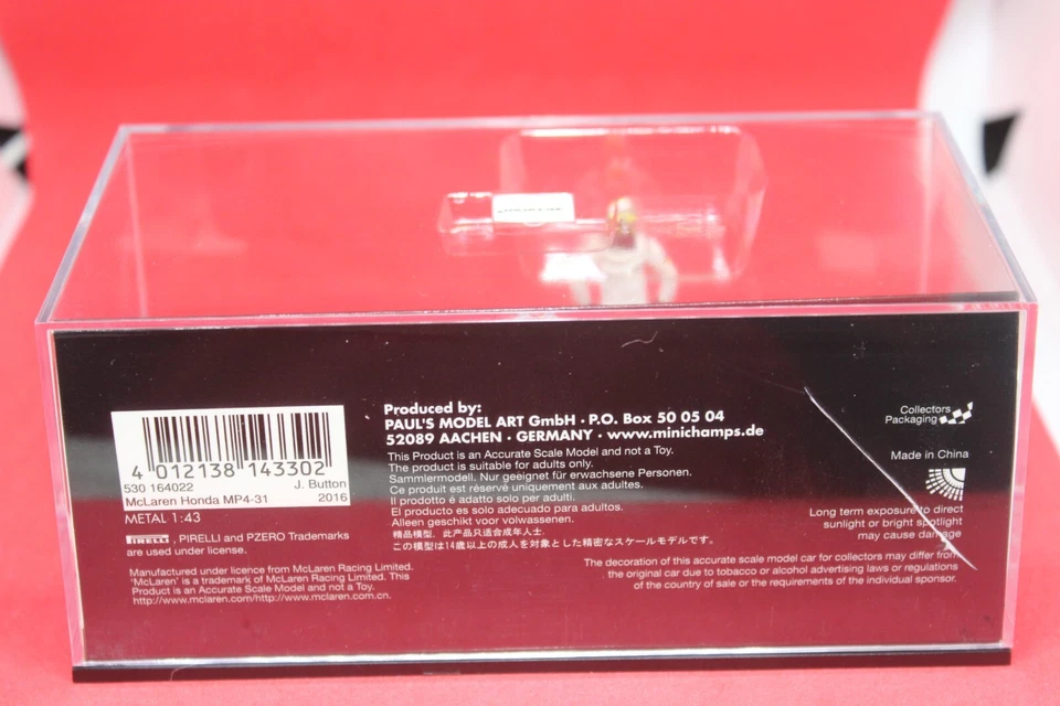 1/43 McLaren Honda MP4-31 (2016) - #22 J. Button - MINICHAMPS - Immagine 3 di 3