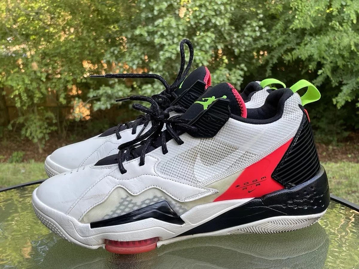 Nike Air Jordan Zoom 92 Men Sz 11.5 Basketball Athletic White-Black-Sail-Crimson