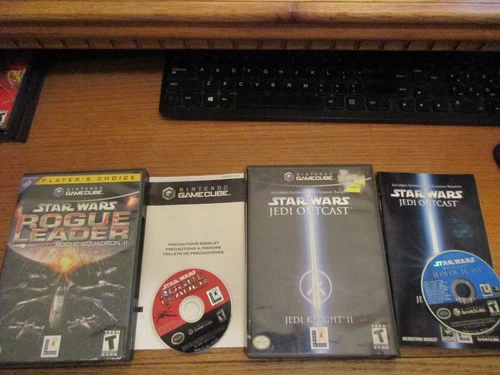 Star Wars Rogue Leader &Jedi Outcast (Nintendo Gamecube) 2 Games Free Shipping