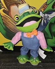 Gemmy FROGZ My Money Dont Jiggle Jiggle Dancing Singing Frog Plush Toy Cute