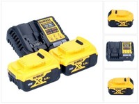 Dewalt Dcb 1104 P2 Akku Starter Set 12 V / 18 V 2X Akku 5,0 Ah + Dcb 1104 Lader