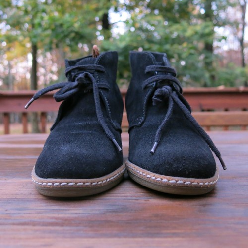 J.Crew MacAlister wedge boots black suede leather shoes size 6 M Italy $198 - Picture 2 of 12
