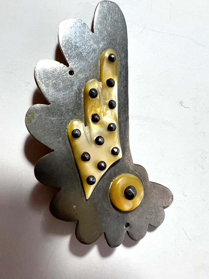 SAM KRAMER БРОШЬ СТЕКЛА ТАКСИДЕРМИЯ ГЛАЗ АБСТРАКТНАЯ БРОШЬ ИЗ ОСНОВНОЙ КОЛЛЕКЦИИ - Изображение 3 из 4