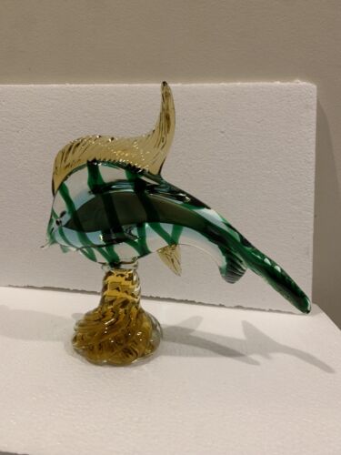 Murano JICO Venetian Glass Fish Sculpture 10” Tall 11” Long HEAVY - Picture 10 of 24