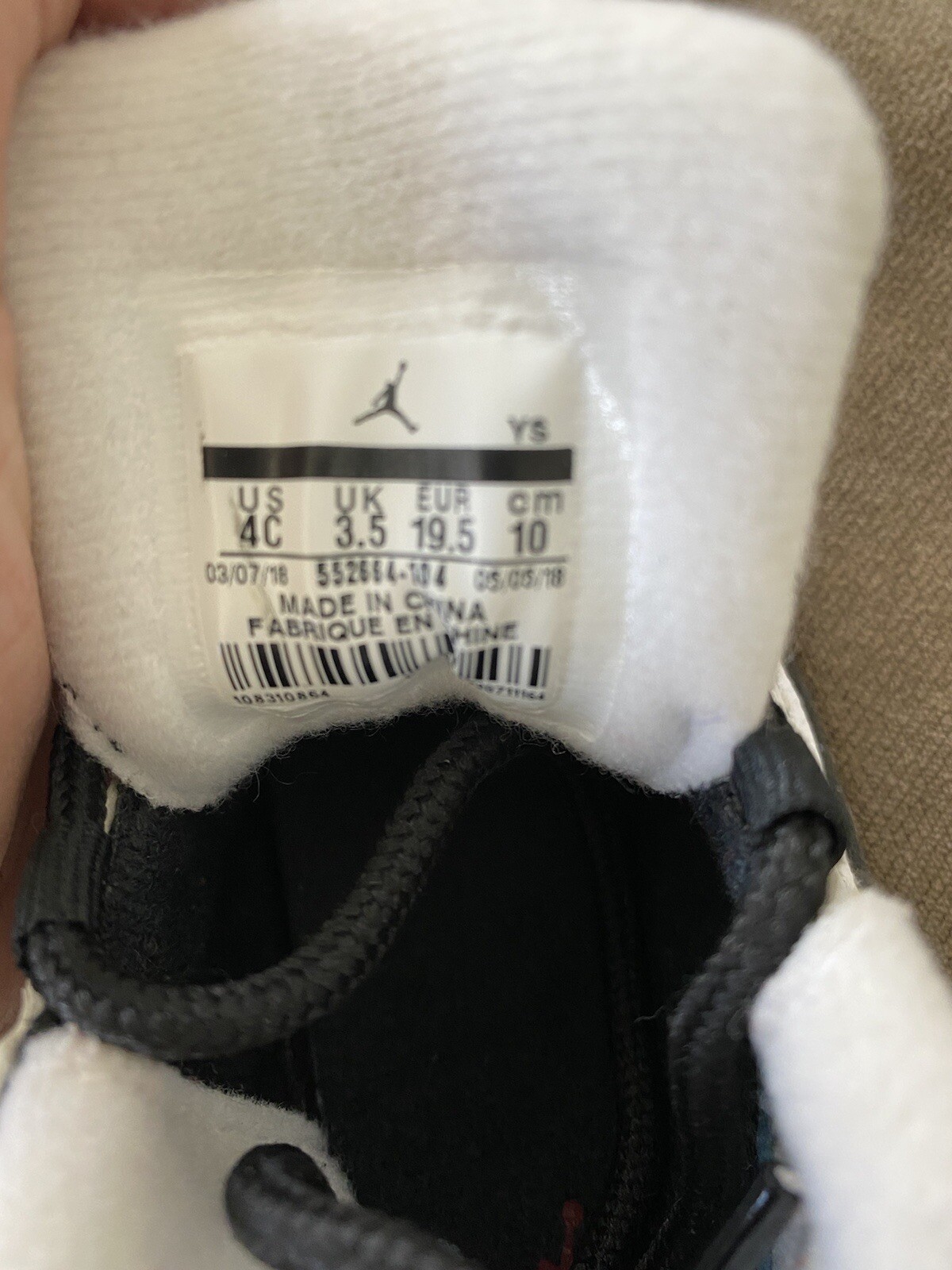 PONY Scarpa culla bambino AIR JORDAN 13 ha gioco Nike taglia 4C rara