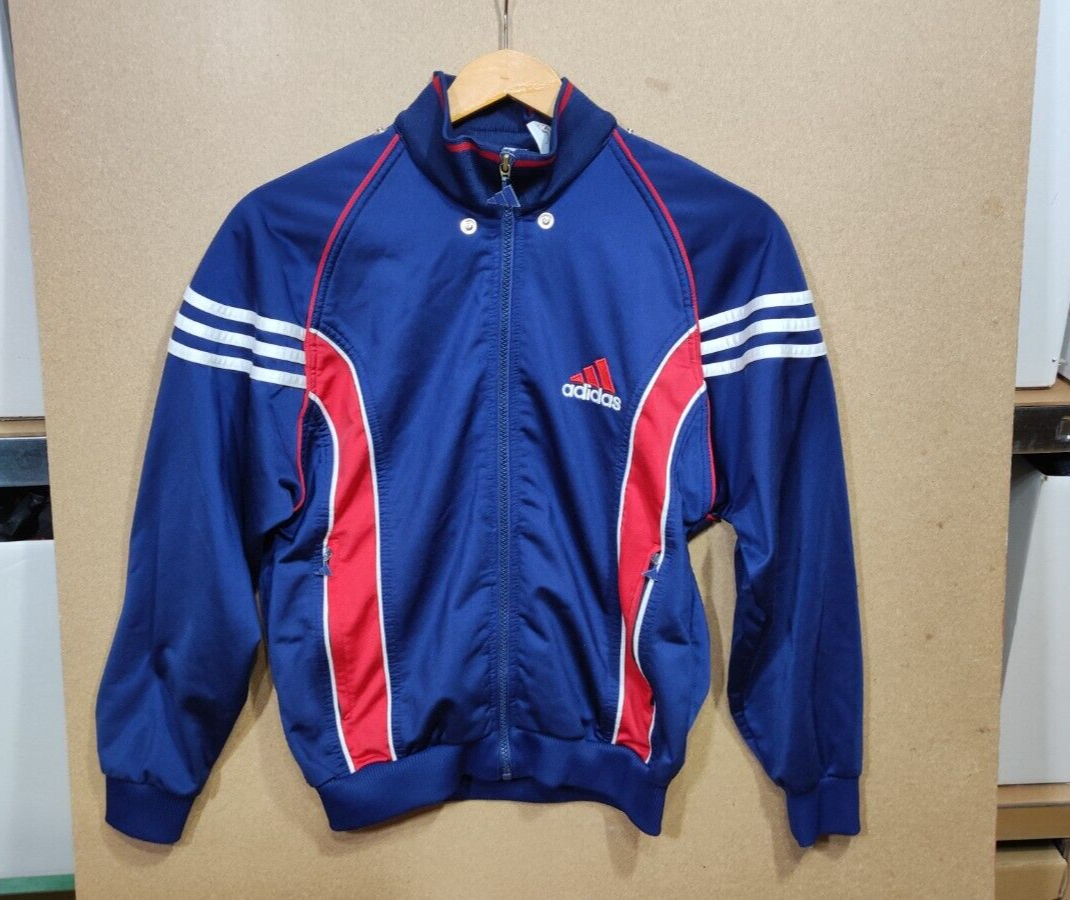 Vintage Adidas Blue Sample Track Jacket Size Teen 10-12Y 152 Vintage Adidas Blue Sample Track Jacket Size Teen 10-12Y 152