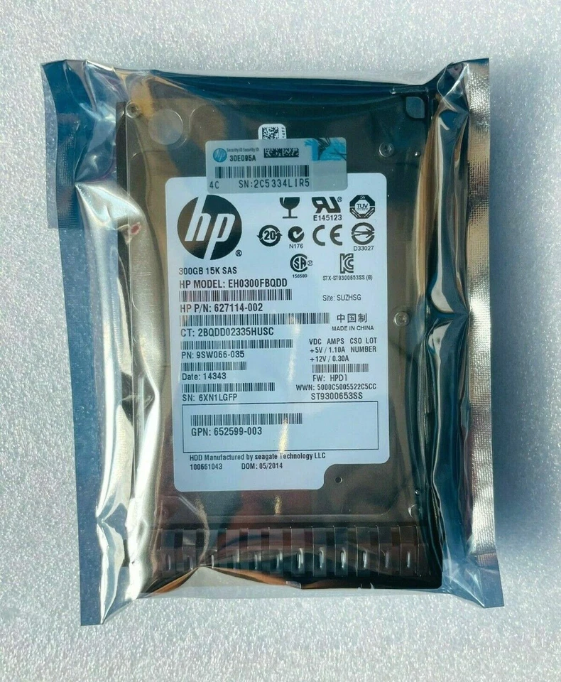 HP 652611-B21 300GB 653960-001 6G 15K 2.5" DP SAS SC ENT HDD Hard Drive - Image 4 of 4