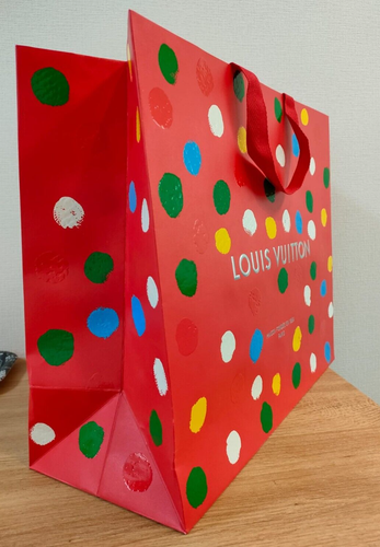 LOUIS VUITTON x Yayoi Kusama 15,6 x 13,2 x 6,2 grande borsa regalo autentica per la spesa - Foto 2 di 6
