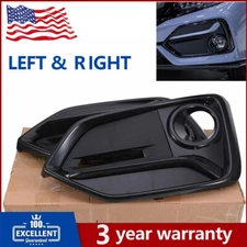 Fit for 2020 Honda Civic Front Right & Left Bumper Fog Light Lamp Covers Trim 
