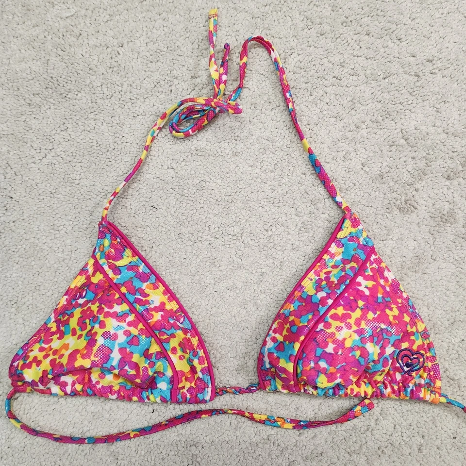 XOXO Padded Halter Geometric Bikini Top Swimsuit Small - Image 2 of 4