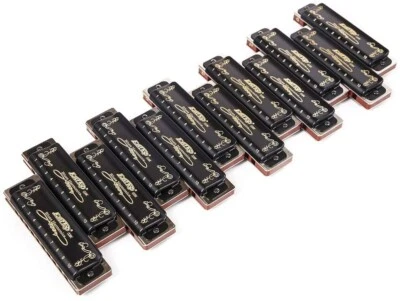 EASTTOP T008K 10Hole Diatonic Blue Harmonica Set of 12 Mouth Organ Harmonica Set - Image 1 of 4