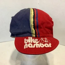 Bike Nashbar Cycling Touring Cap Hat Made in Spain Blue Red White