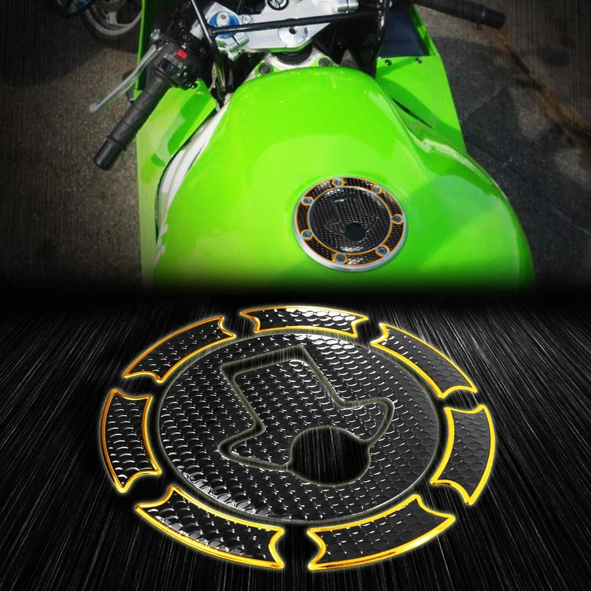 Gas Tank Fuel Cap Cover Decal Pad Ninja 500R/500/ZX6R/ZX7R-11R