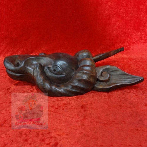 Chinese Folk Wood Carved NUO MASK Walldecor Art - The Judge of Hell (tall 41cm) - Picture 5 of 12
