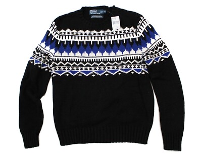 Polo Ralph Lauren Mens Black Cashmere Sweater Polo Ralph Lauren