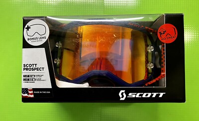 New! Scott Prospect Amplifier Goggle Goggles, Red Blue Orange Lens