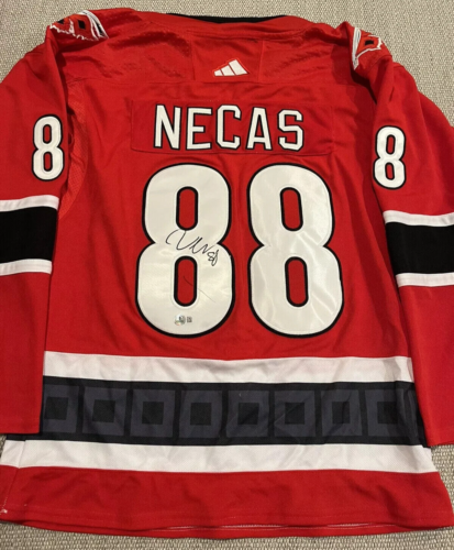 BECKETT COA MARTIN NECAS Signed Autographed Carolina Hurricanes auto Jersey