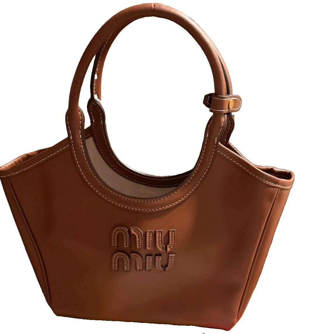 Brown Leather Exterior Miu Miu Bags & Handbags for Women for sale