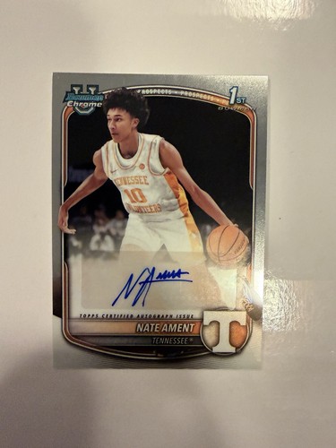 Nate Ament – 2025-26 Bowman Basketball · Chrome Prospect Autograph #CPA-NA Nate Ament
