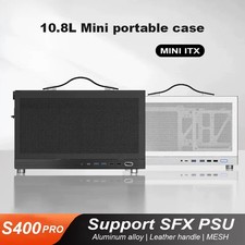MINI Portable Aluminum PC Case,Supports ITX Motherboards,Side Mesh Computer Case
