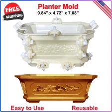 Planter Mold, Concrete Flower Pot Mold for Home Garden Decor White, Easy To Use