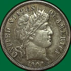 1908-D Barber Dime Almost Uncirculated AU Coin #35171