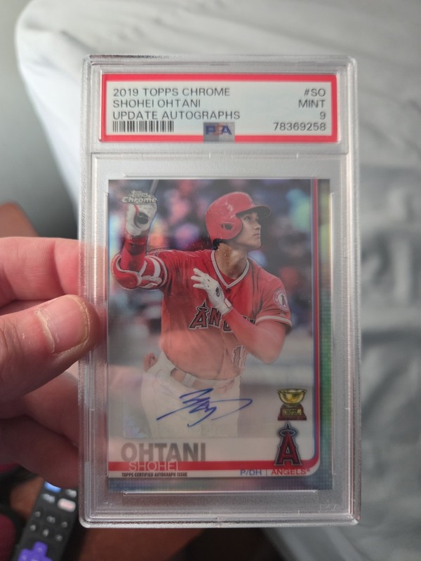 2019 Topps Chrome Update Shohei Ohtani Autograph ♧ PSA 9 ♡ 2nd Year Cup Card ♤